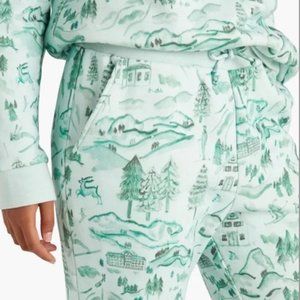 NWT Hill House Home The All-Gender Teddy Jogger in Ski Chalet Size XS